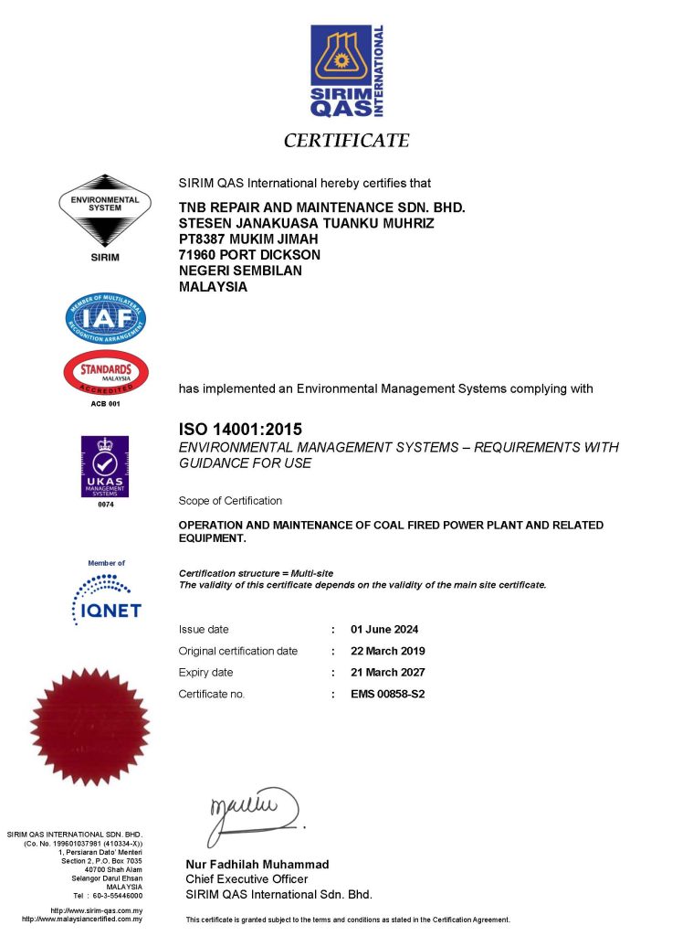 Certificate TNB Repair and Maintenance Sdn. Bhd. - EMS (UKAS)_Page_5 TNB REMACO Homepage 3