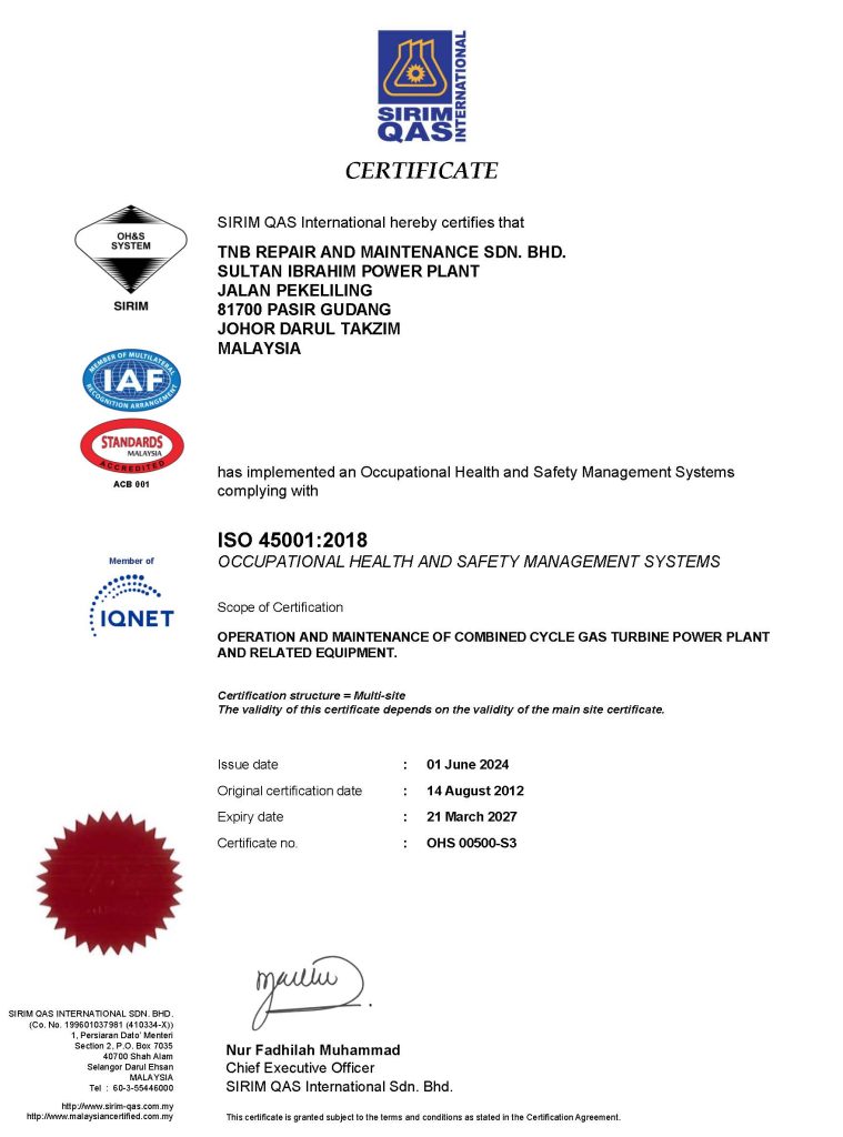 Certificate TNB Repair and Maintenance Sdn. Bhd. - OHS (1)_Page_6 TNB REMACO Homepage 8