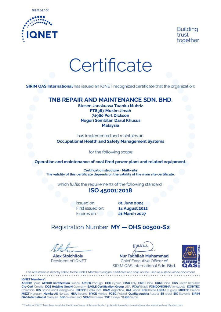 IQNET Certificate TNB REPAIR AND MAINTENANCE- Multi-site (OHS) (1)_Page_5 TNB REMACO Homepage 15