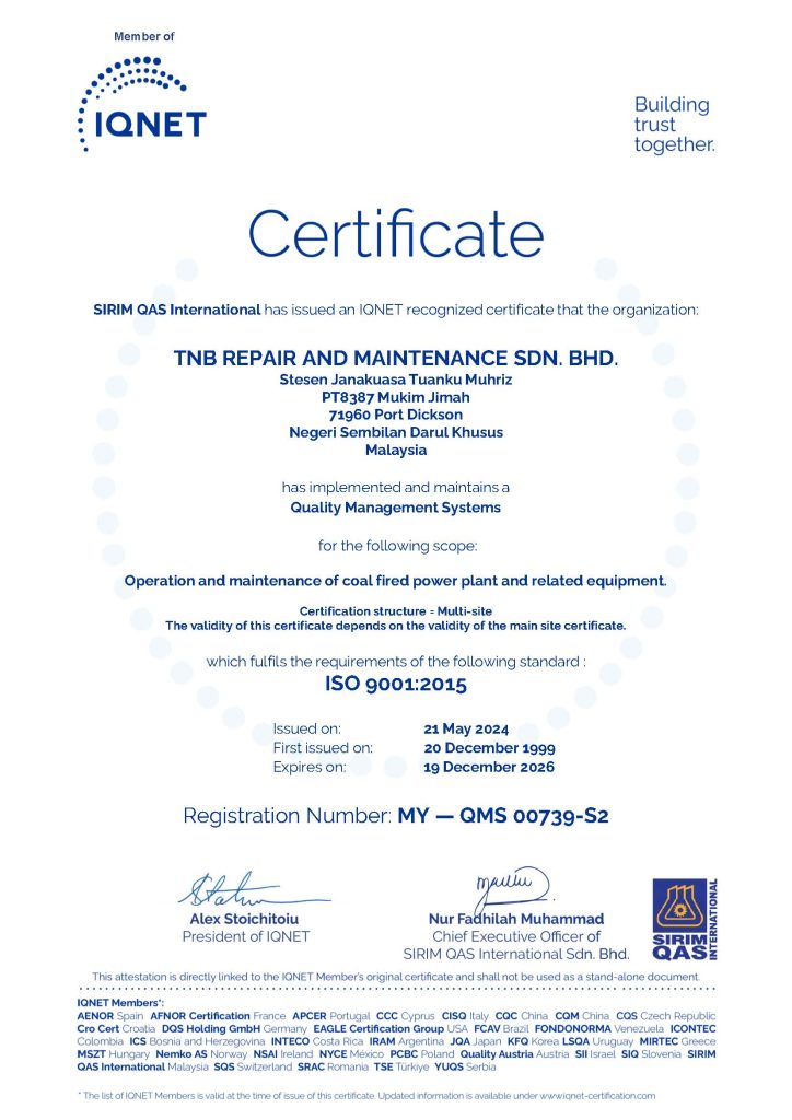 IQNET Certificate TNB REPAIR AND MAINTENANCE- Multi-site (QMS) (1)_Page_5 TNB REMACO Homepage 19
