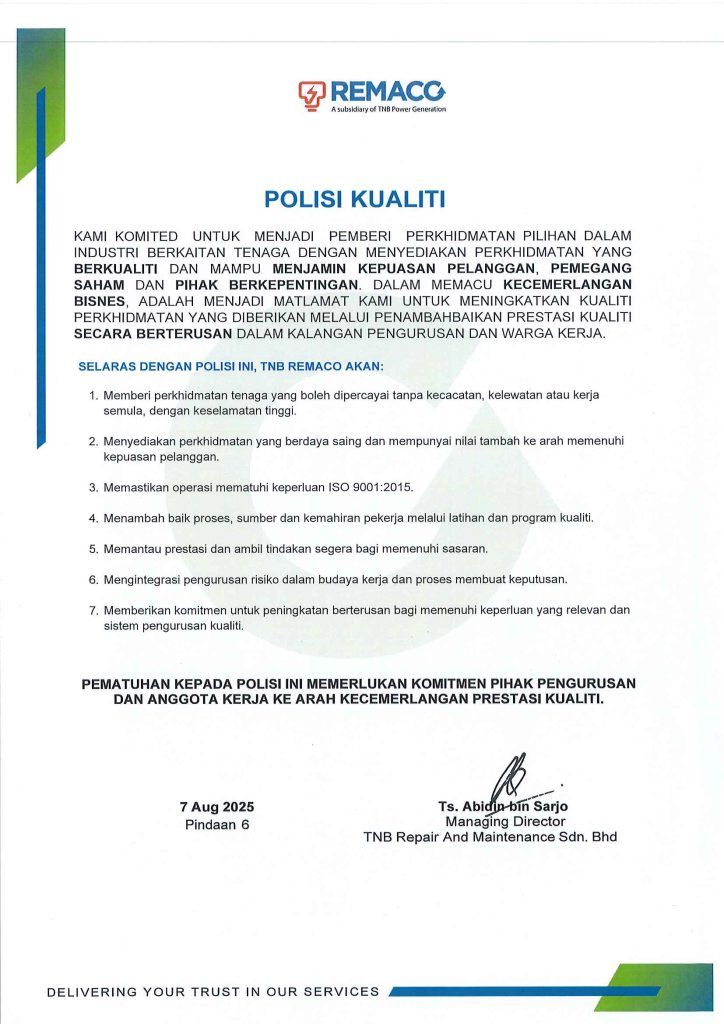 02_QMS Policy_R6_Page_2 TNB REMACO Homepage 29